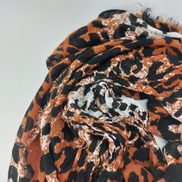 Zoozatz Mascot Headwear and apparel Burnt Orange Infinity Scarf Spotted Leopard - Picture 7 of 10